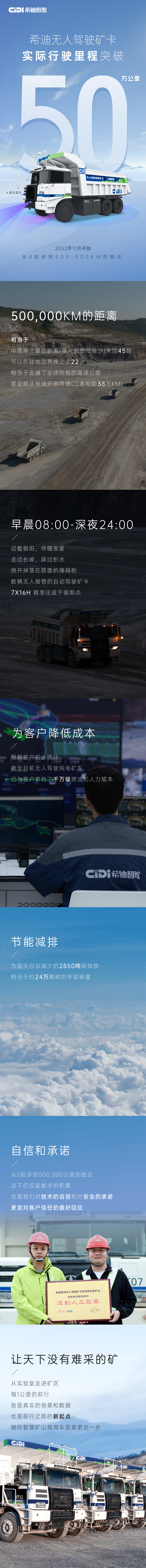 希迪元矿山 无人驾驶矿卡行驶里程突破50万公里.png